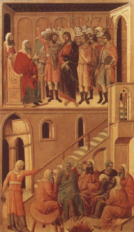 Duccio di Buoninsegna Peter-s First Denial of Christ Before the High Priest Annas Spain oil painting art